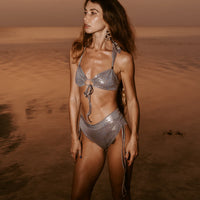 Cheeky Booty Bikini Set For Women in Brilliant Metallic Snake Print "ANGIE"
