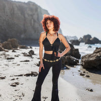 Flare Yoga Pants For Women In Shabby Black