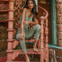 "NILAYA" Yoga Leggings For Women In Mint Green