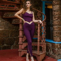 "NILAYA" Yoga Leggings For Women In Purple