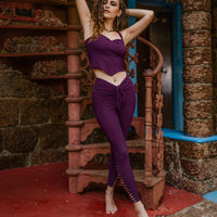 "NILAYA" Yoga Leggings For Women In Purple