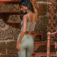 "NILAYA" Yoga Tank Top in Mint Green Color, Sexy Yoga Clothes