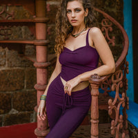 "NILAYA" Yoga Tank Top in Purple Color, Sexy Yoga Clothes