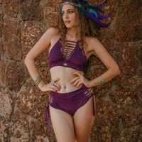 Shabby Purple High Waisted Bikini Set For Women "NELLY"