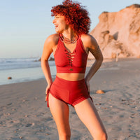 Yoga Tank Top in Orange, Sexy Yoga Clothes