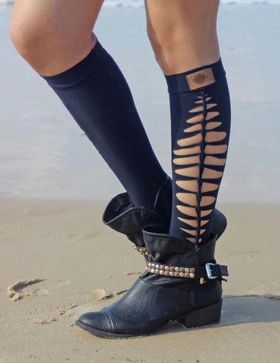 Knee High Leg Warmers In Black
