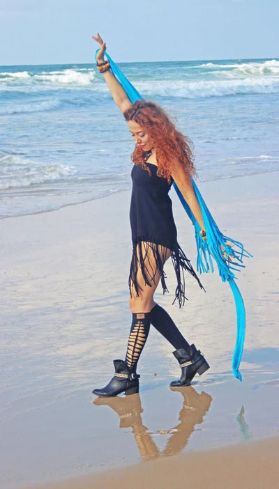 Knee High Leg Warmers In Black