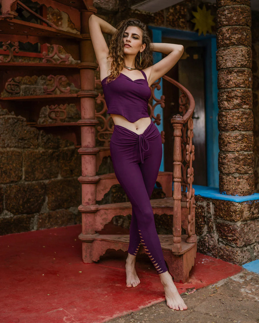 "NILAYA" Yoga Leggings For Women In Purple