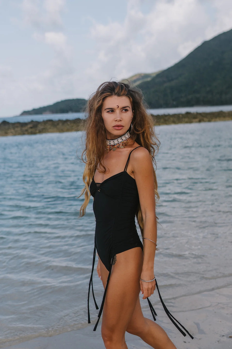 One Piece Swimsuit For Women in Black "RACHEL" (Lycra Fabric)