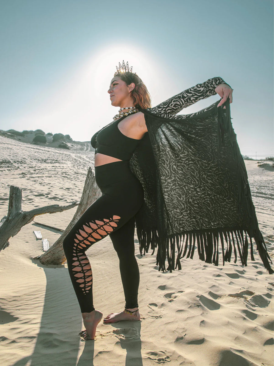 Yoga Leggings For Women In Black (Thick Lycra Fabric)
