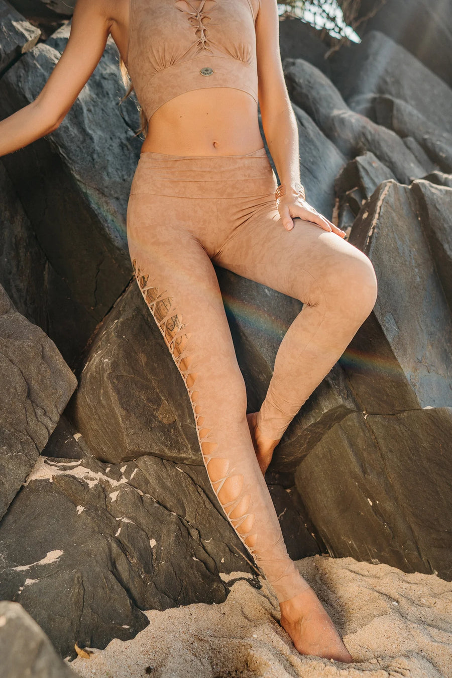 Yoga Leggings For Women In Shabby Beige