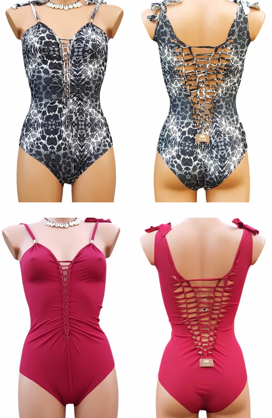 Black One Piece Swimsuit For Women "CLASSIC" (Lycra Fabric)