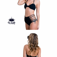 Black High Waisted Bikini Set For Women